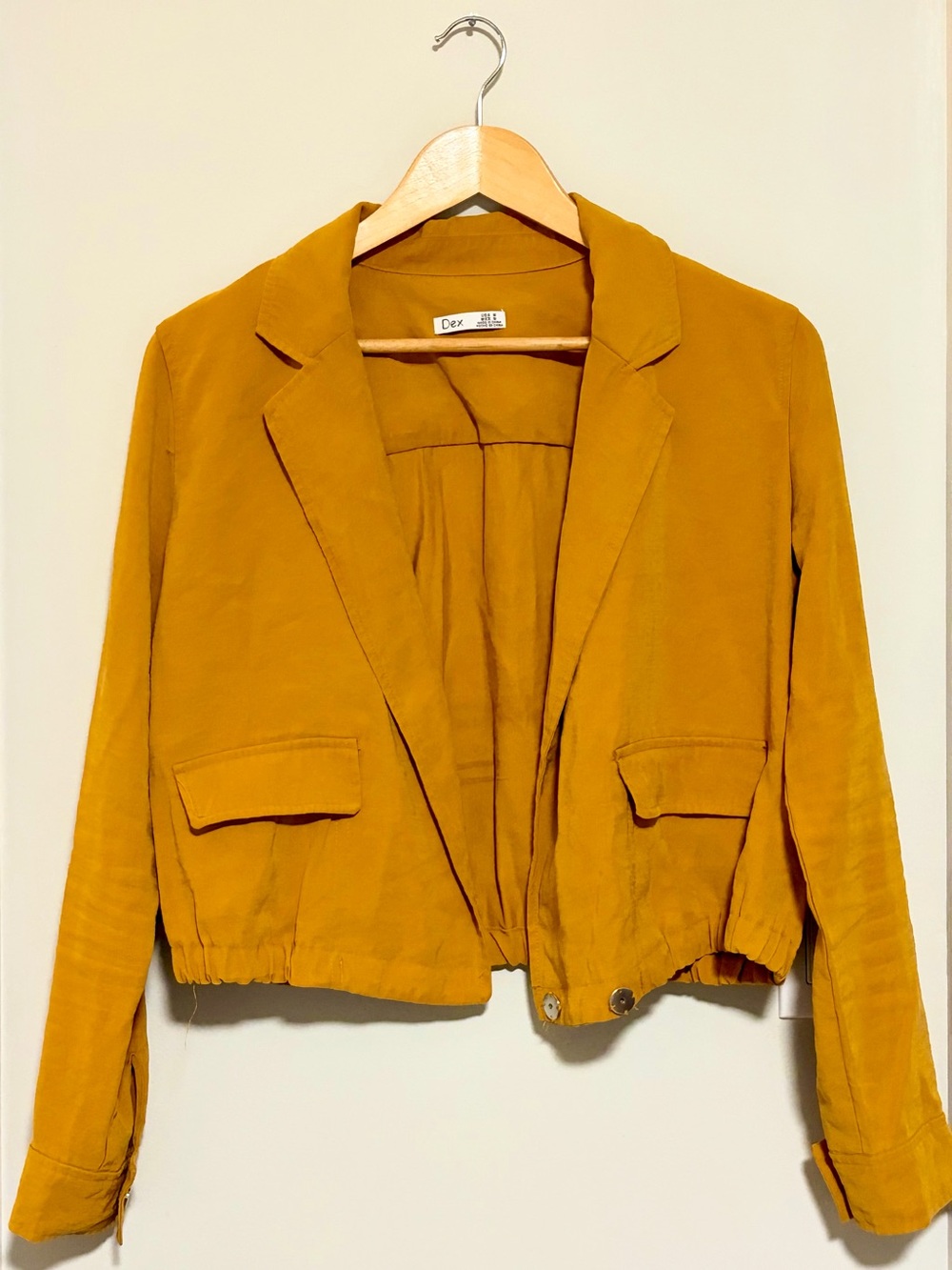 Dex Women's Mustard Cropped Blazer